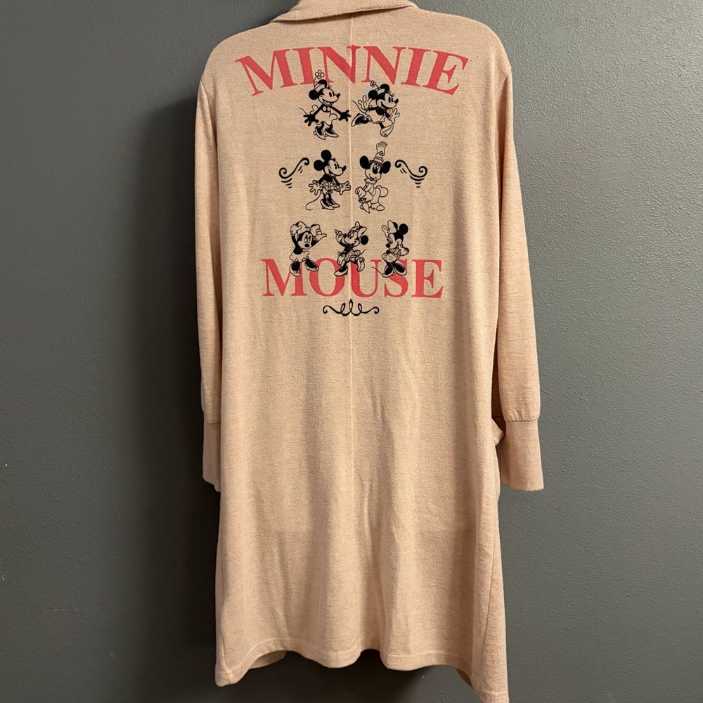 Disney Minnie Mouse Open Front Cardigan Sweater Pink XS